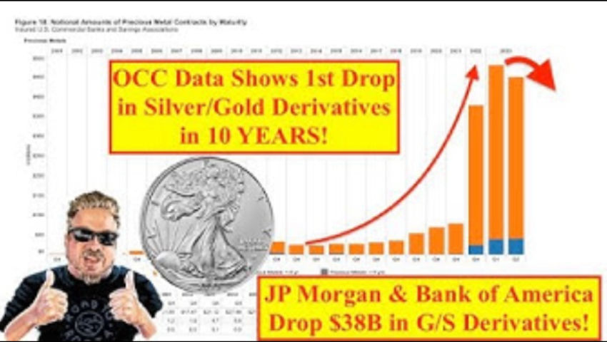 ⁣ALERT! OCC Data Shows 1st Drop In Silver/Gold Derivatives in Years! JPM & BofA Dump $38B! (Bix Weir)