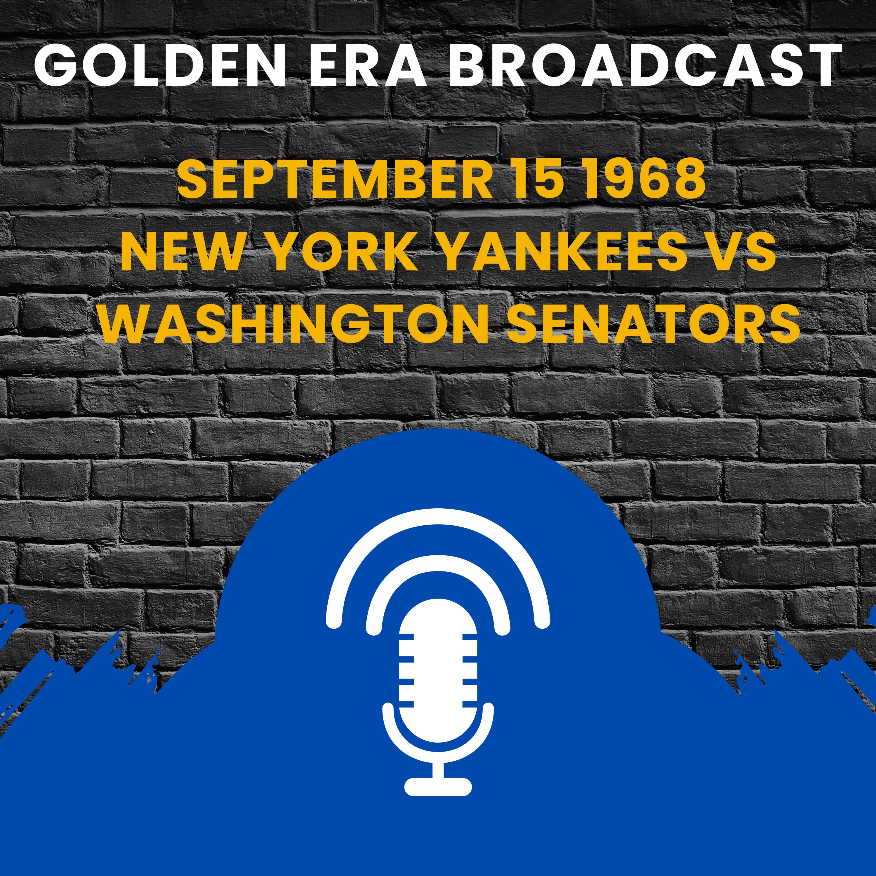 ⁣September 15 1968 New York Yankees vs Washington Senators