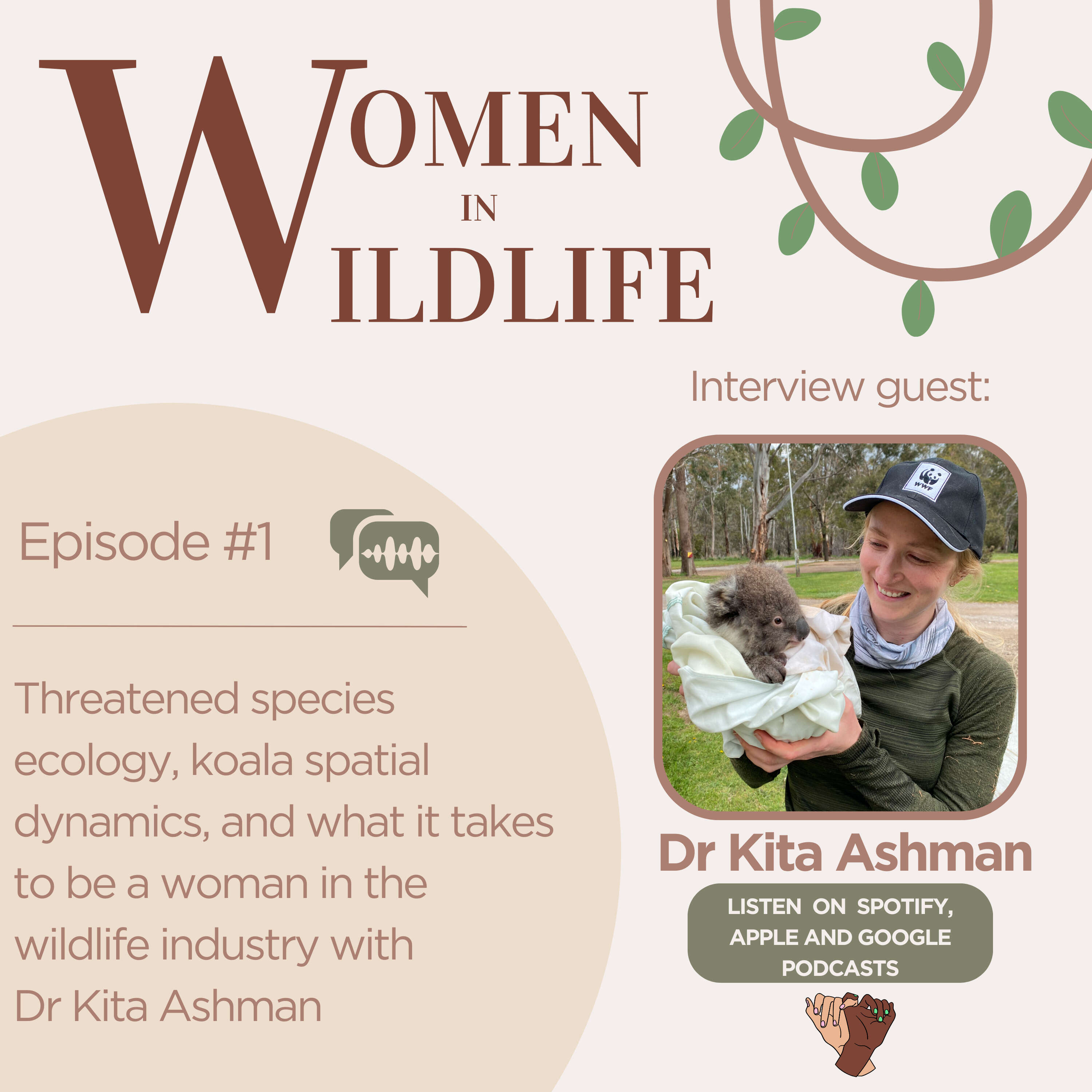 ⁣Episode 1: Threatened species ecology, koala spatial dynamics, and what it takes to be a woman in the wildlife industry with Dr Kita Ashman