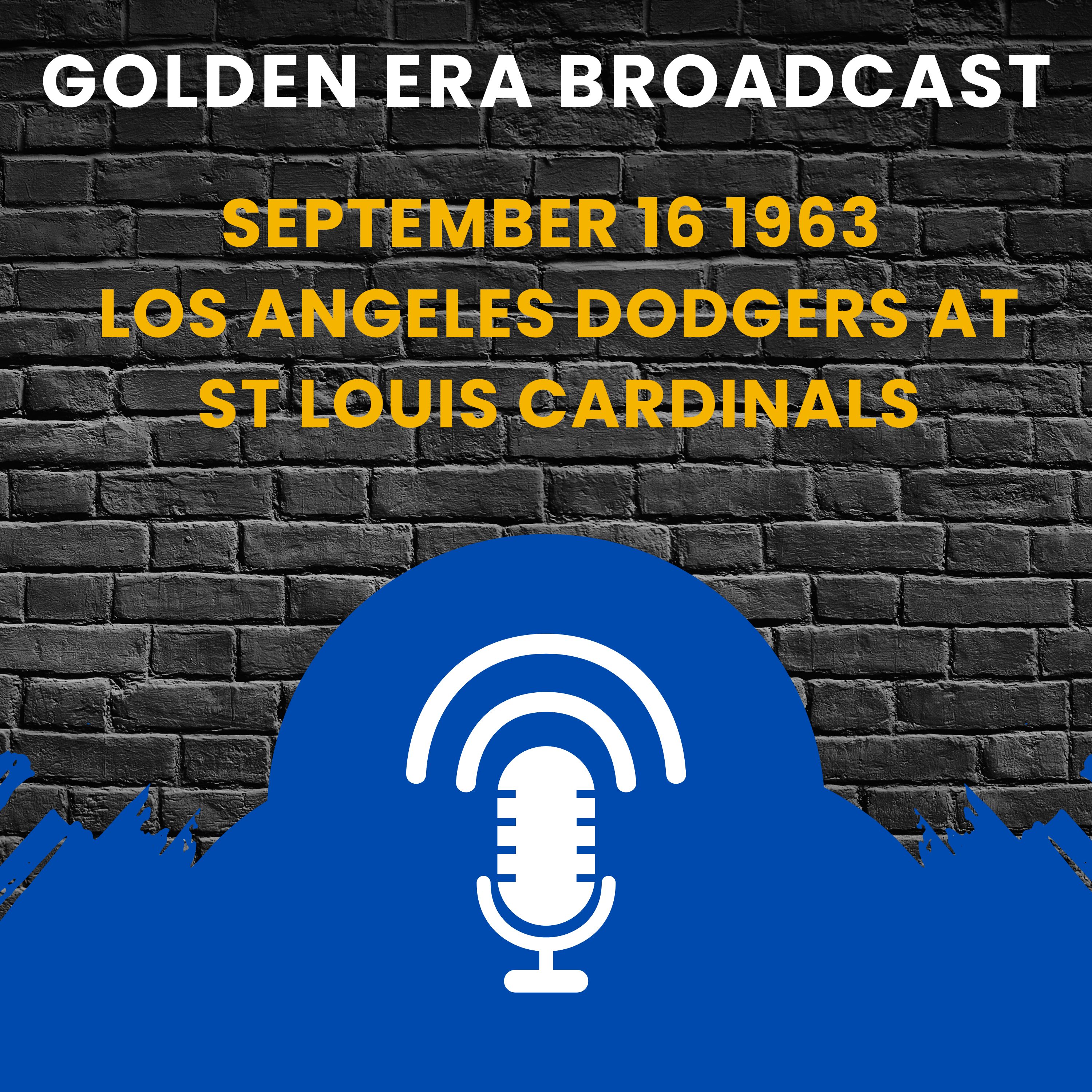 ⁣September 16 1963 Los Angeles Dodgers At St Louis Cardinals