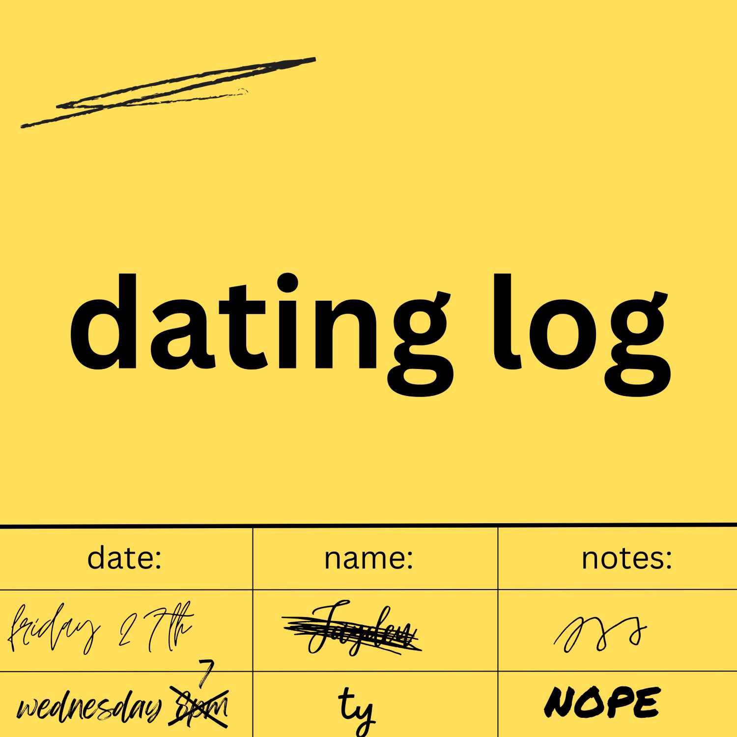 dating log 