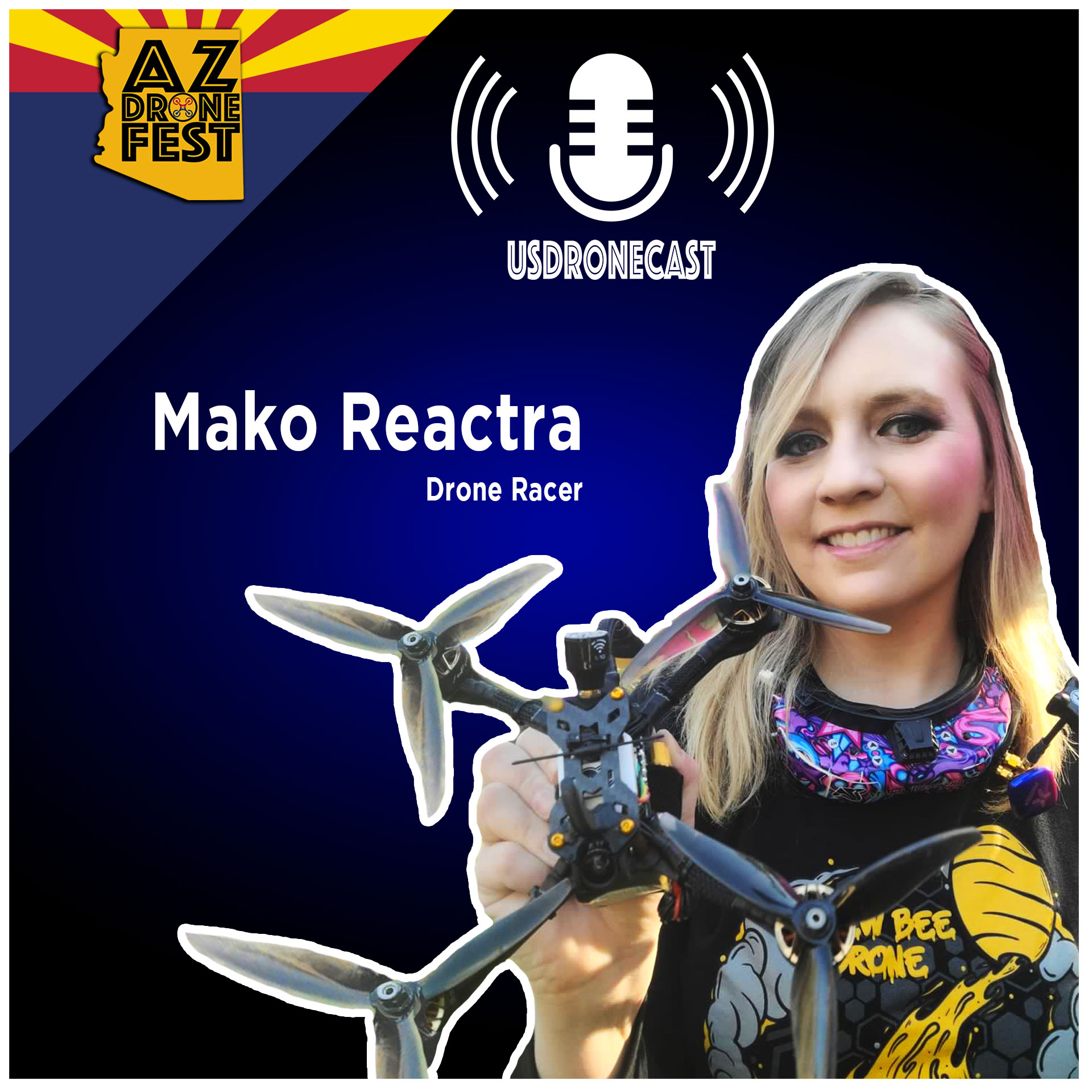 ⁣USDroneCast with Mako Reactra FPV drone racer