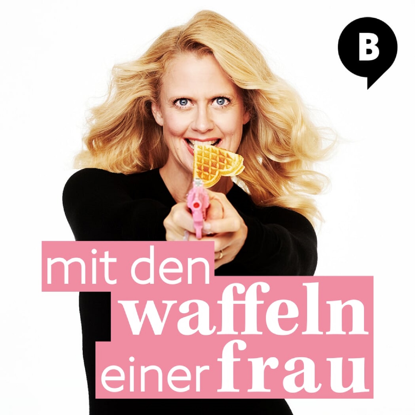 Mit den Waffeln einer Frau 