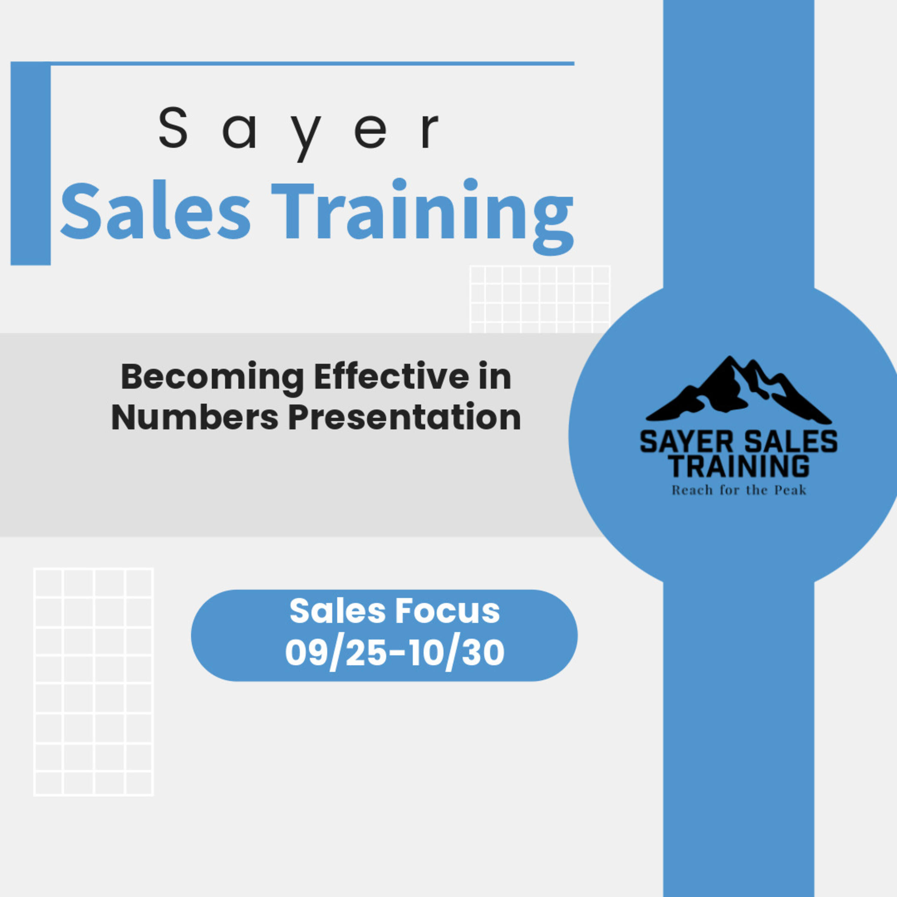 ⁣Sales Focus: Becoming Effective in Numbers Presentation