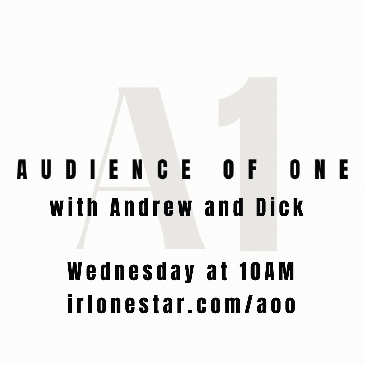 Audience of One with Andrew and Dick 