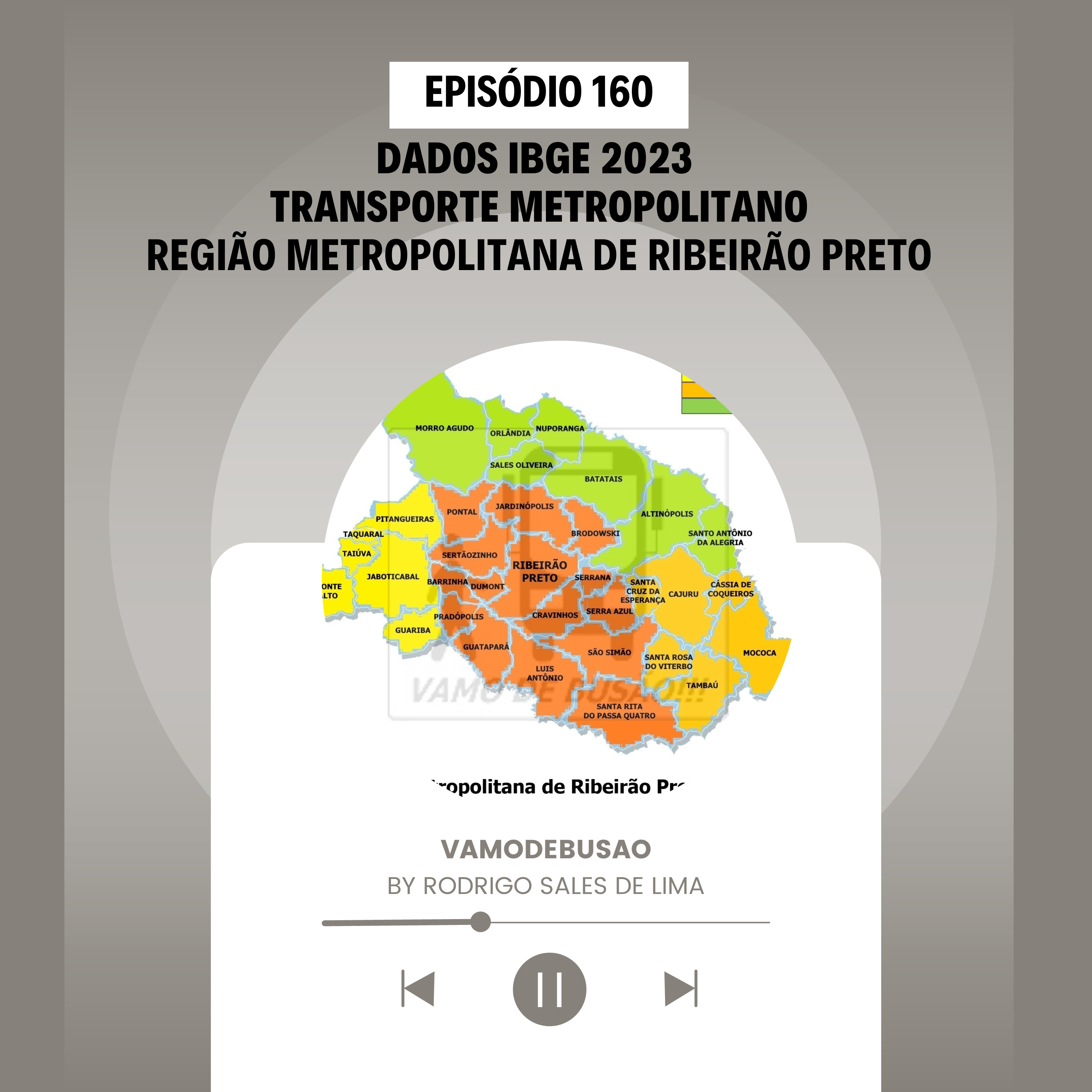 ⁣EPISÓDIO 160 - DADOS IBGE 2023 - TRANSPORTE METROPOLITANO - REGIÃO DE RIBEIRÃO PRETO