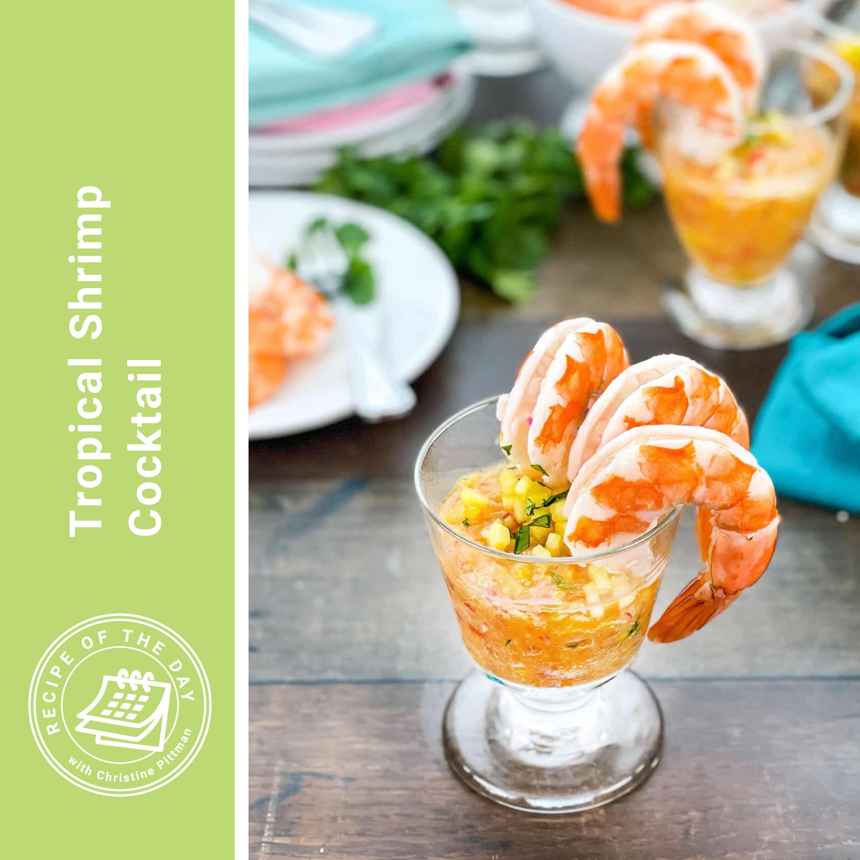 ⁣Tropical Shrimp Cocktail