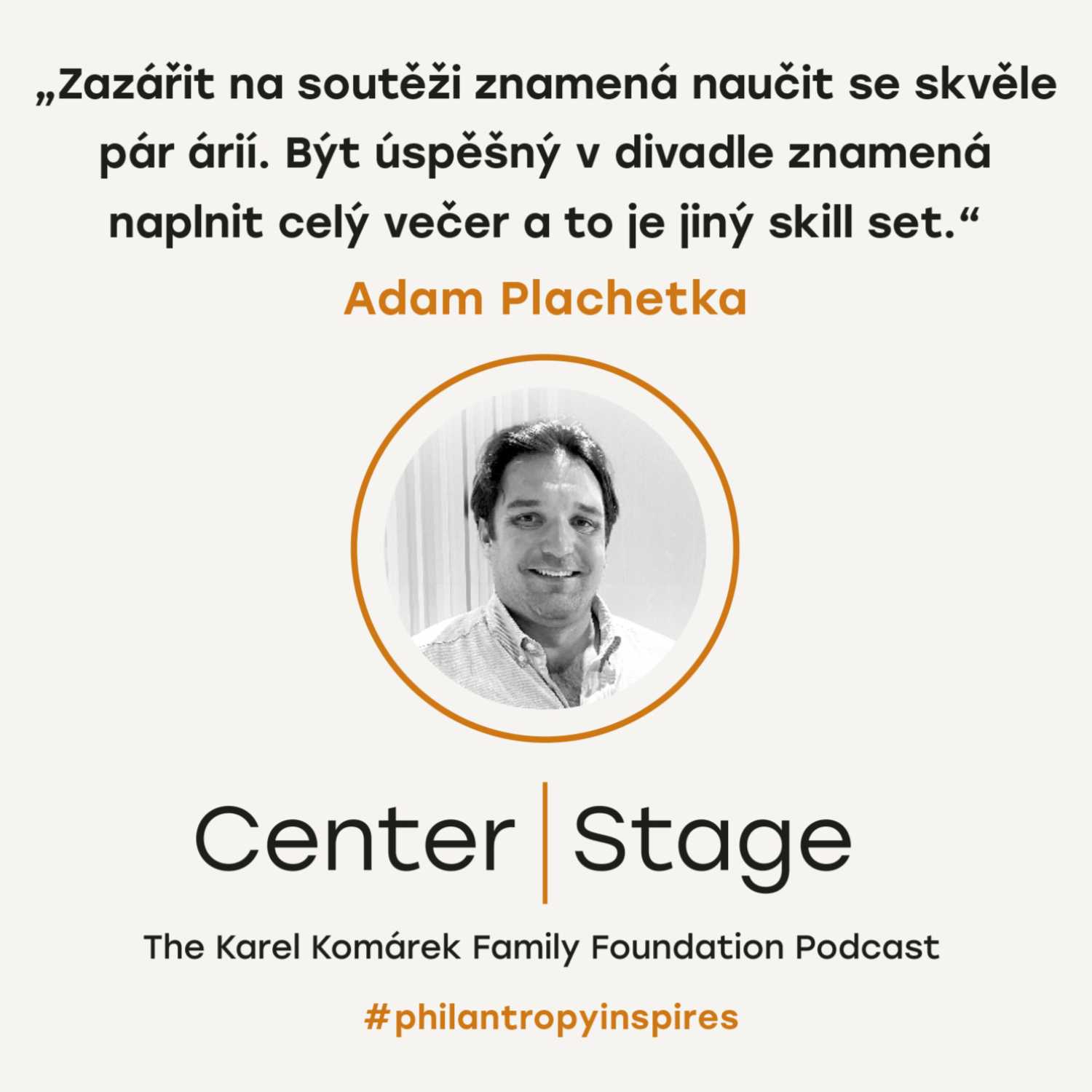 ⁣ADAM PLACHETKA: "Zazářit na soutěži znamená naučit se skvěle pár árií. Být úspěšný v divadle znamená naplnit celý večer a to je jiný skillset."