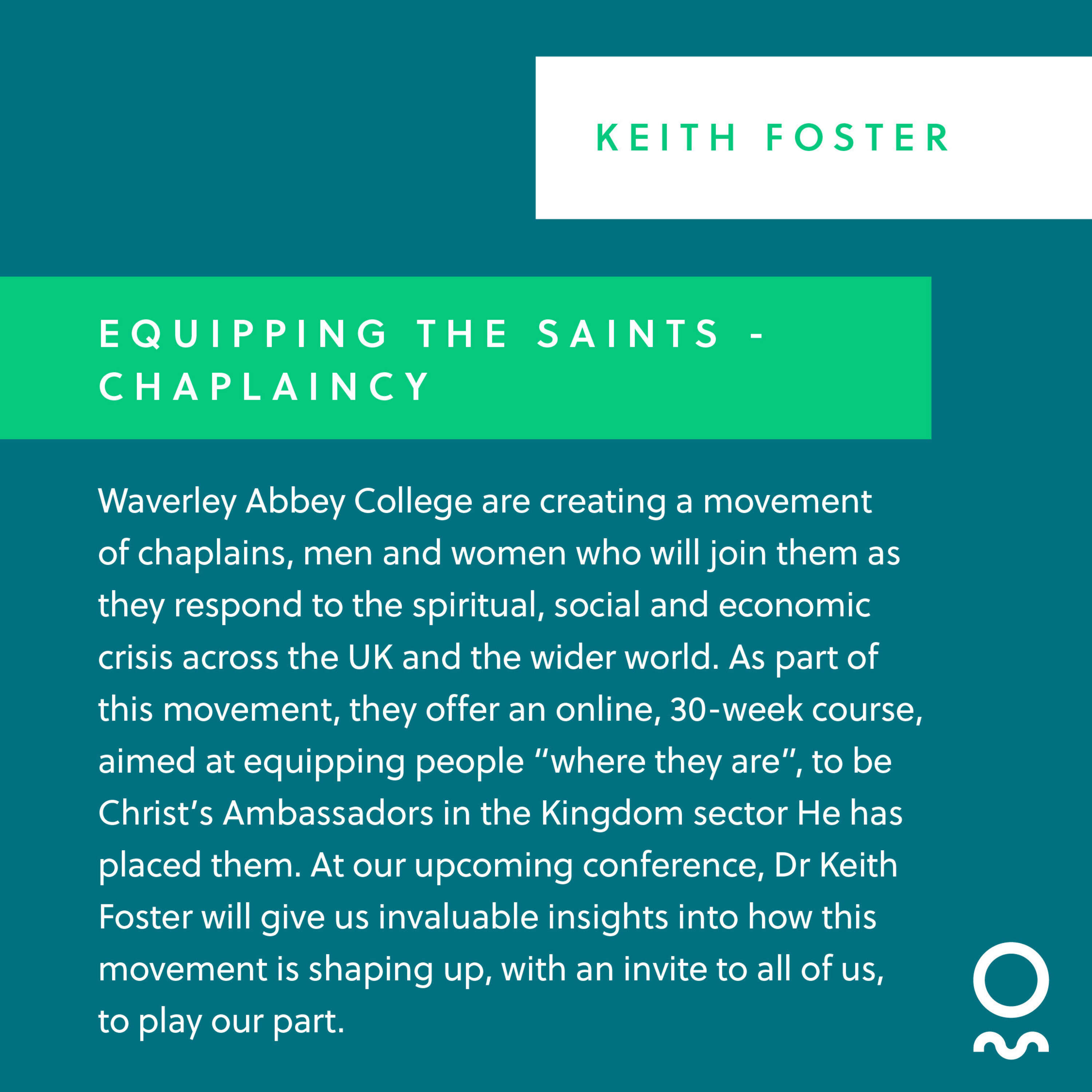 ⁣Tobar Gathering 2023 (Seminar 3: Equipping the saints - Chaplaincy) Keith Foster