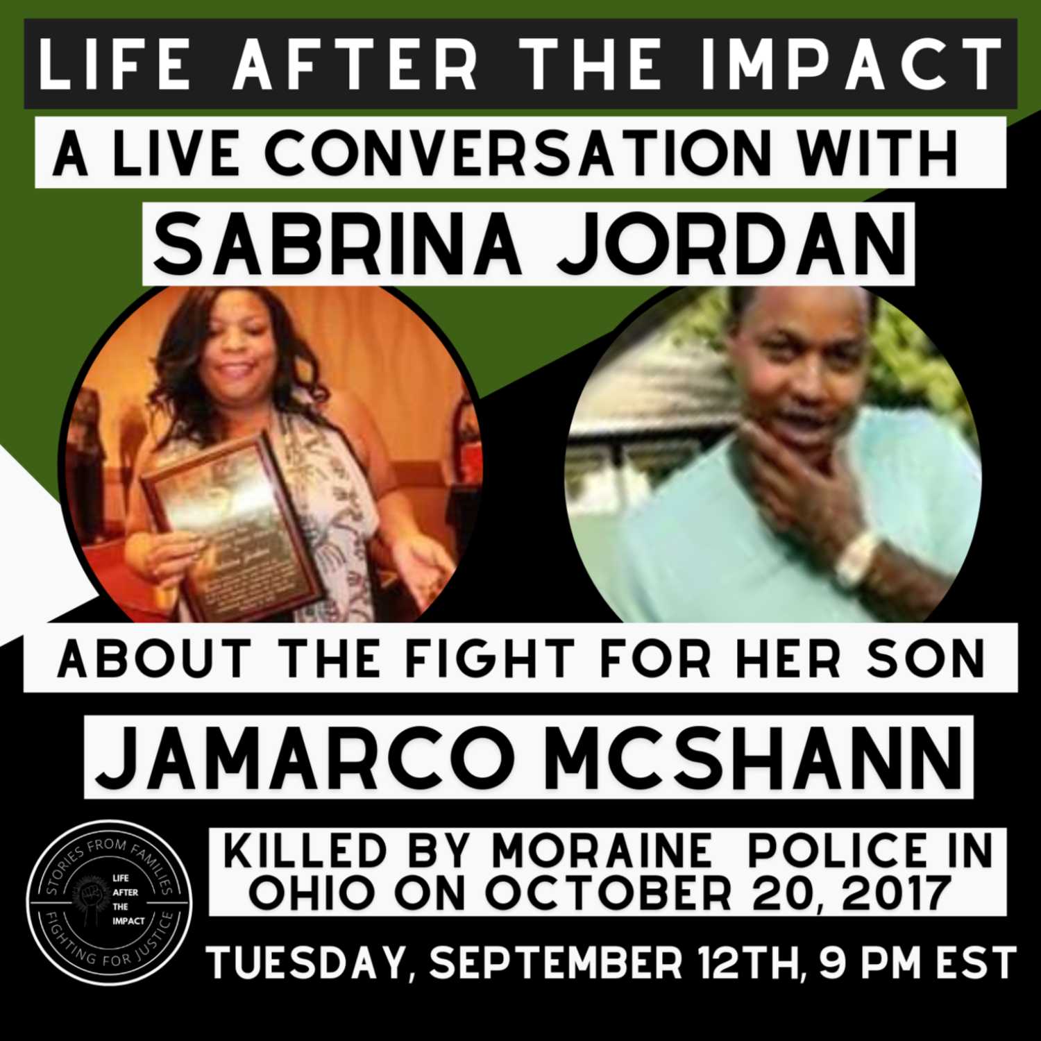 A Live Conversation with Sabrina Jordan about the Fight for Justice for Her Son Jamarco McShann