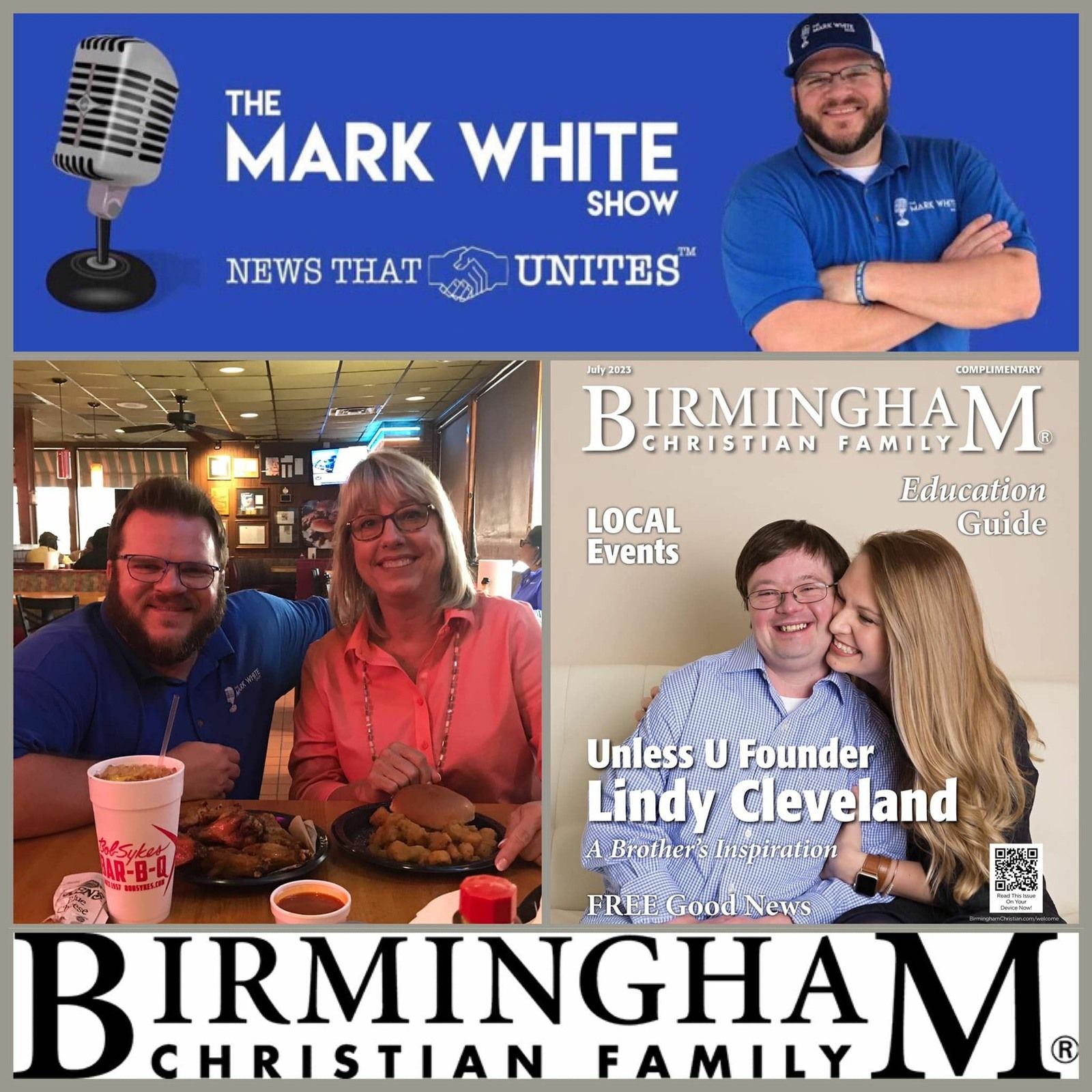 ⁣Laurie Franklin with Christian Family Publications at Bob Sykes Bar B Q & Cora's Corner