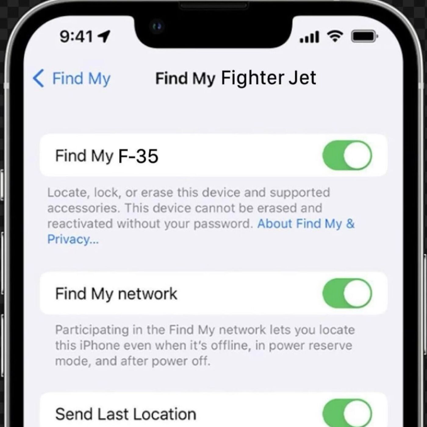 ⁣Find My F-35 App Recently Detected