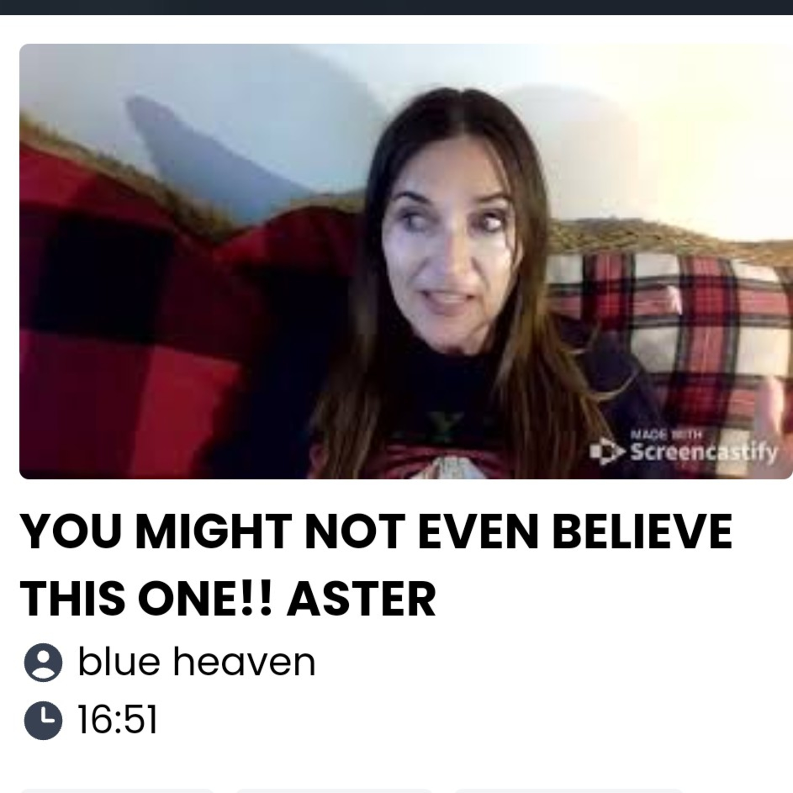 YOU MIGHT NOT EVEN BELIEVE THIS ONE!! ASTER