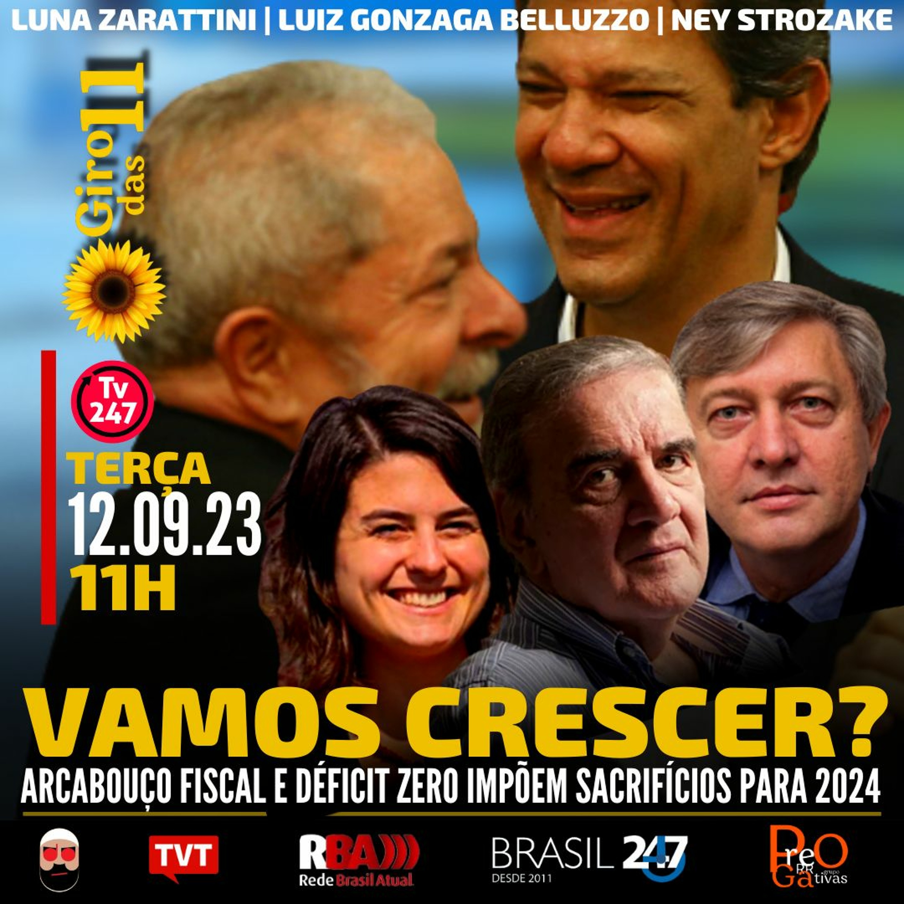 ⁣Giro das 11: Vamos crescer? Com Luiz Gonzaga Belluzzo e convidados