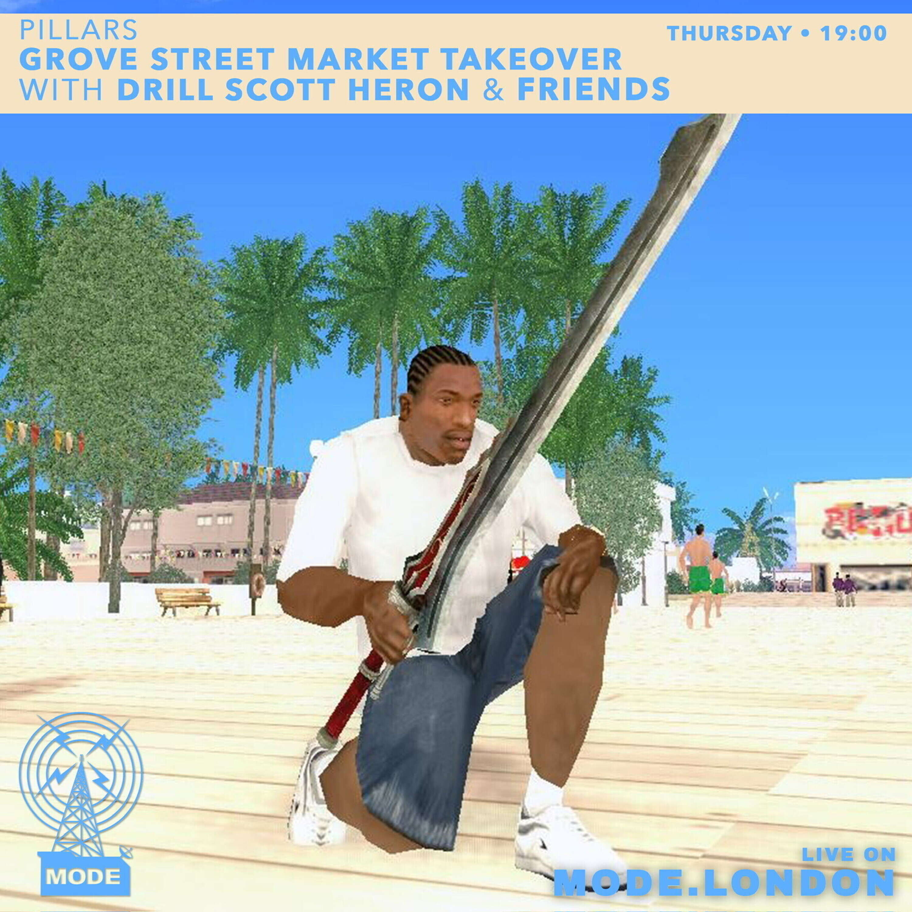 ⁣31/08/2023 - Pillars presents: Grove Street Market Takeover with Drill Scott Heron & Malik Polo