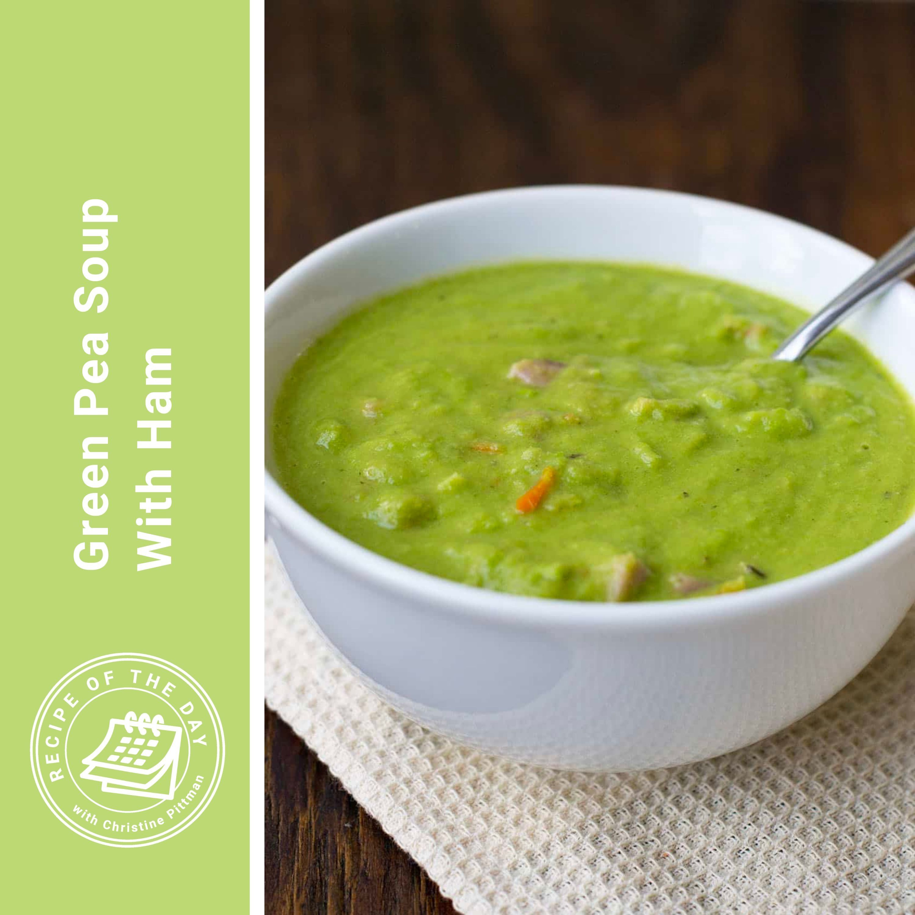 ⁣Green Pea Soup With Ham