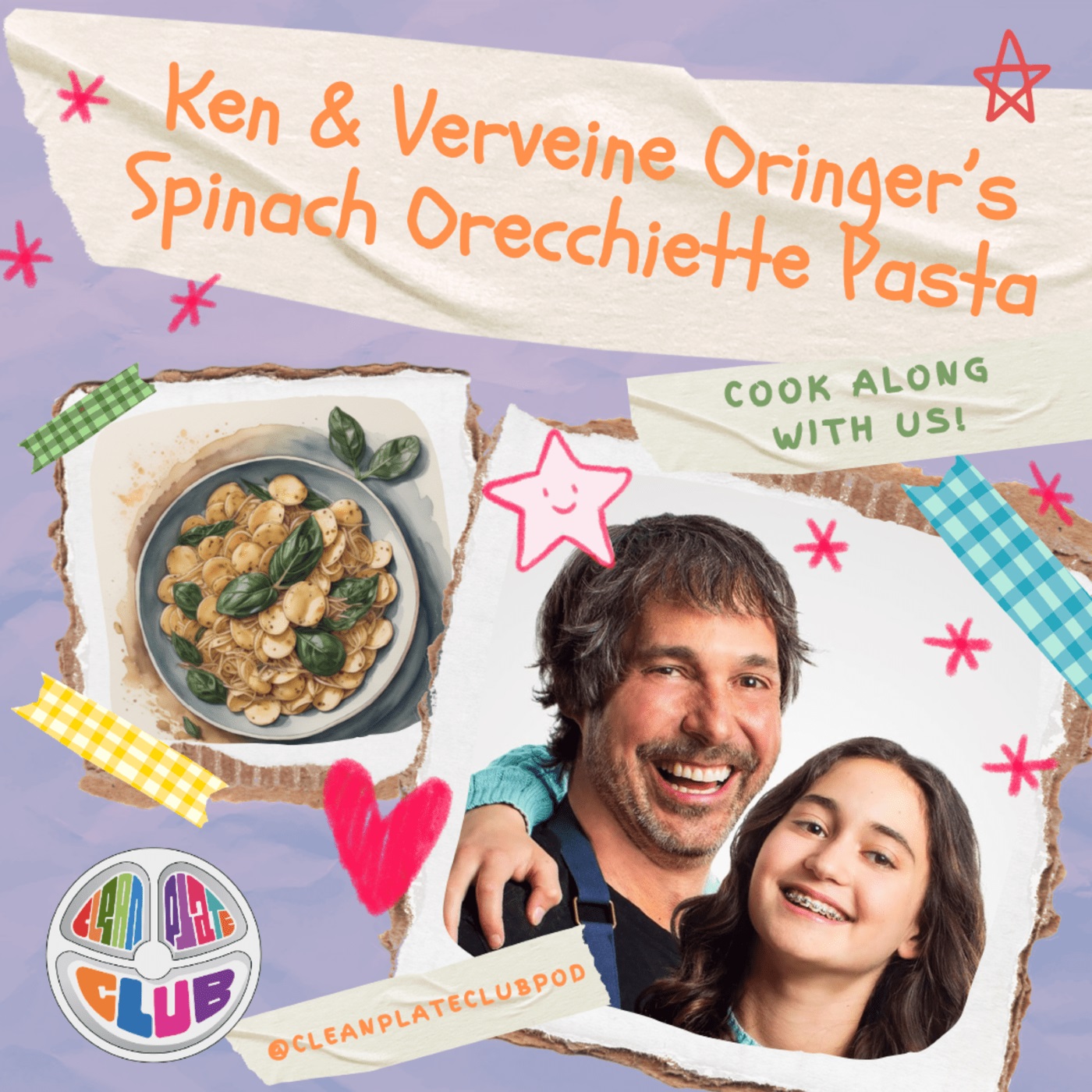 Chef Ken and Verveine Oringer: Spinach Orecchiette Pasta