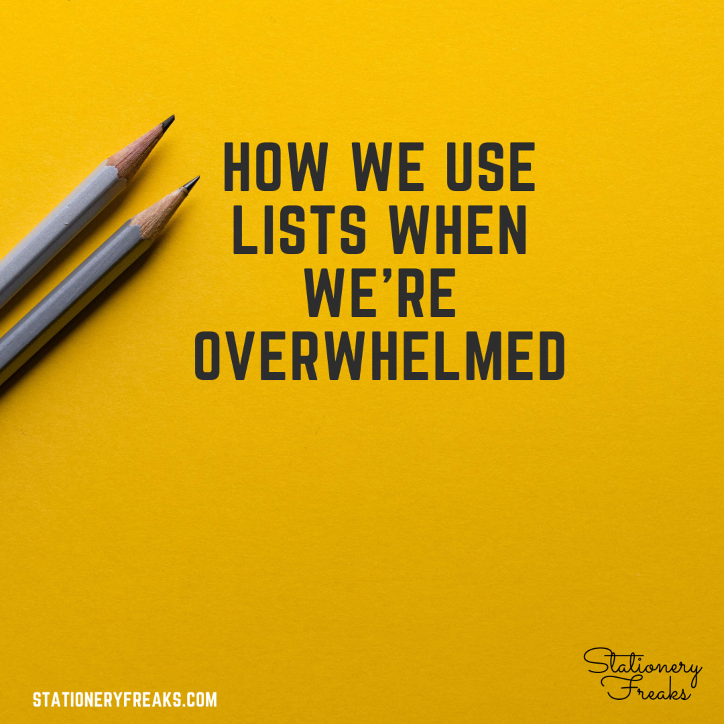 ⁣Overwhelmed? Lists are your friend