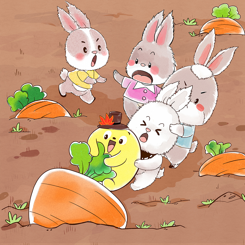 ⁣The 7 Bunnies and the Rainbow Carrot Cookies🌈🥕