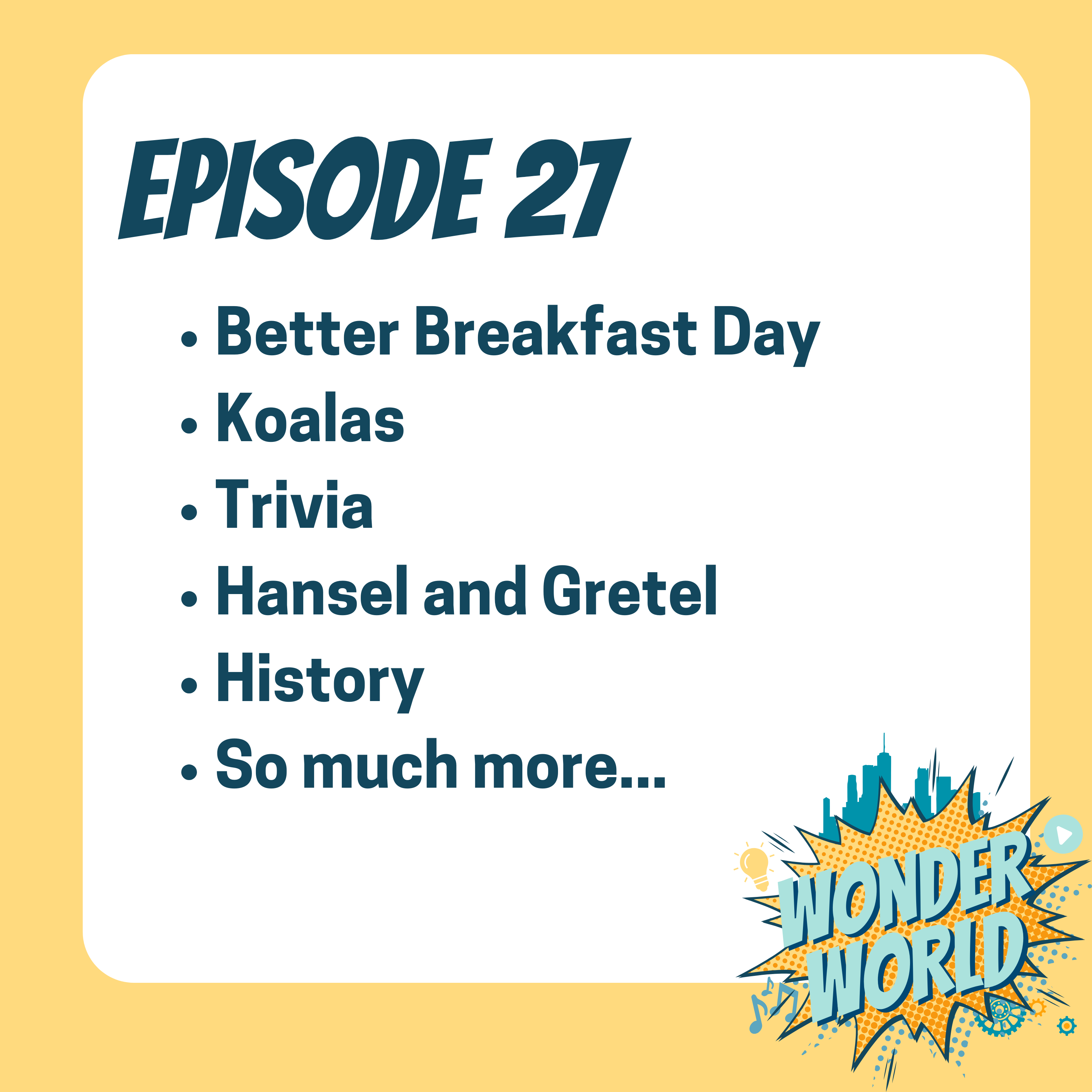 ⁣Wonder World Podcast Week of September 25