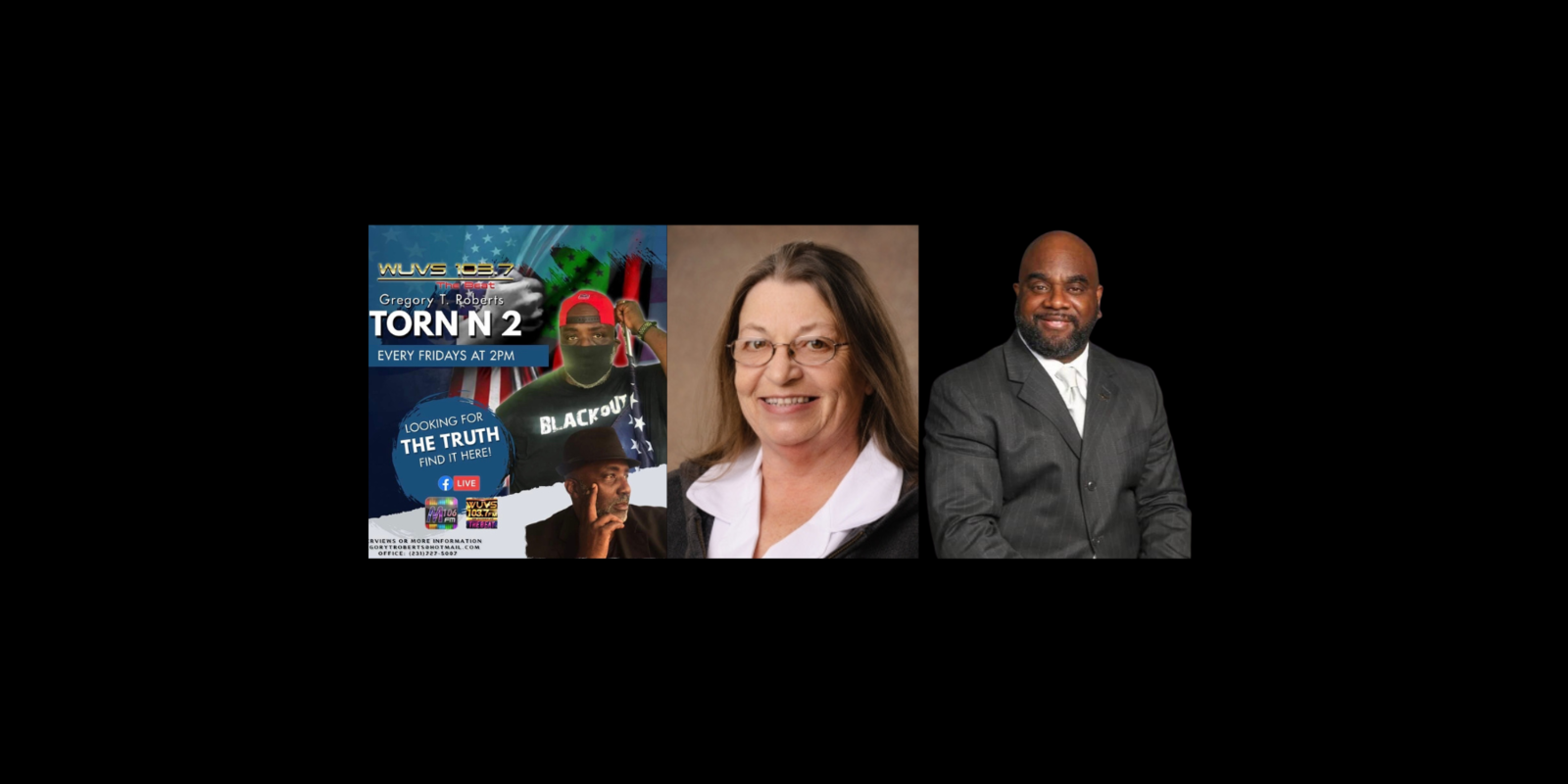 ⁣Torn N 2 with Gregory T. Roberts and Melvin Burns II with guests Teresa Emory