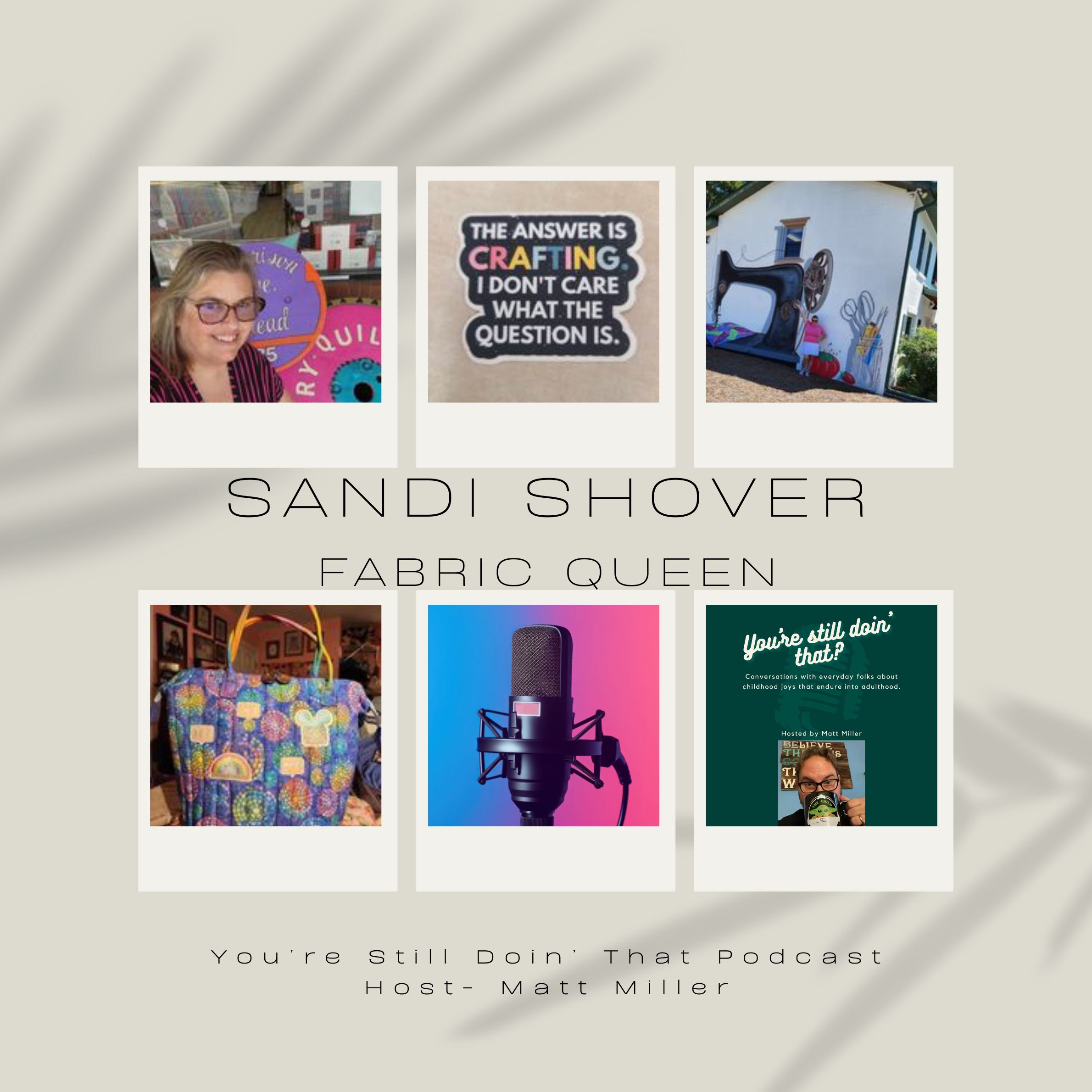 ⁣The Fabric Queen, Sandi Shover!