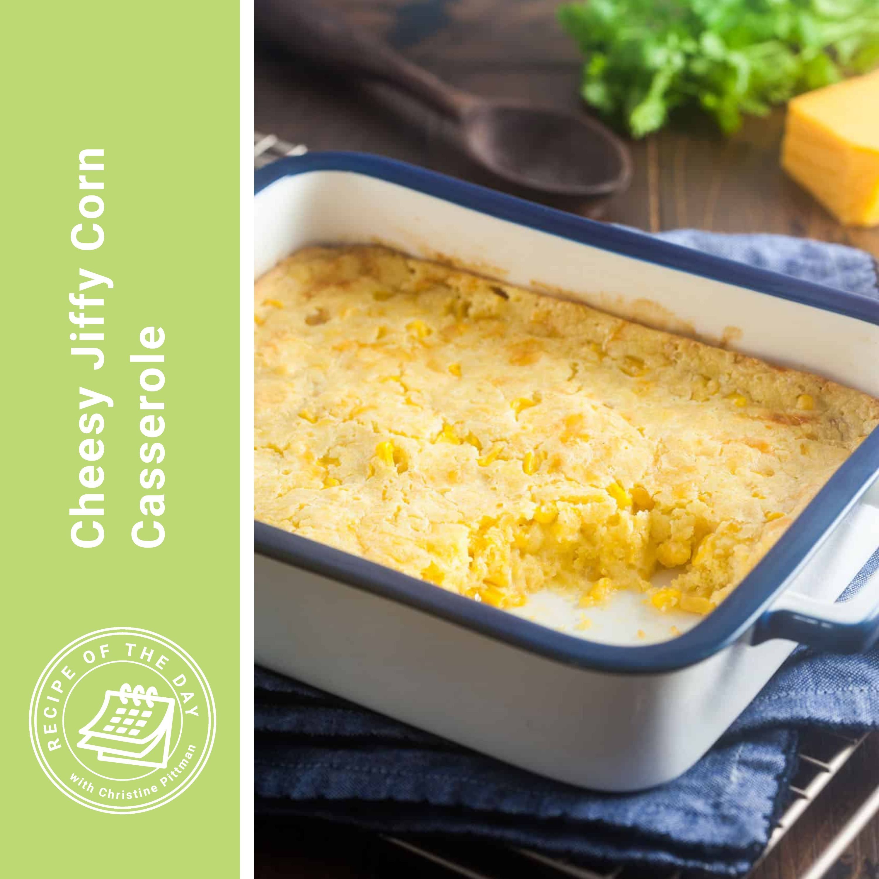 ⁣Cheesy Jiffy Corn Casserole