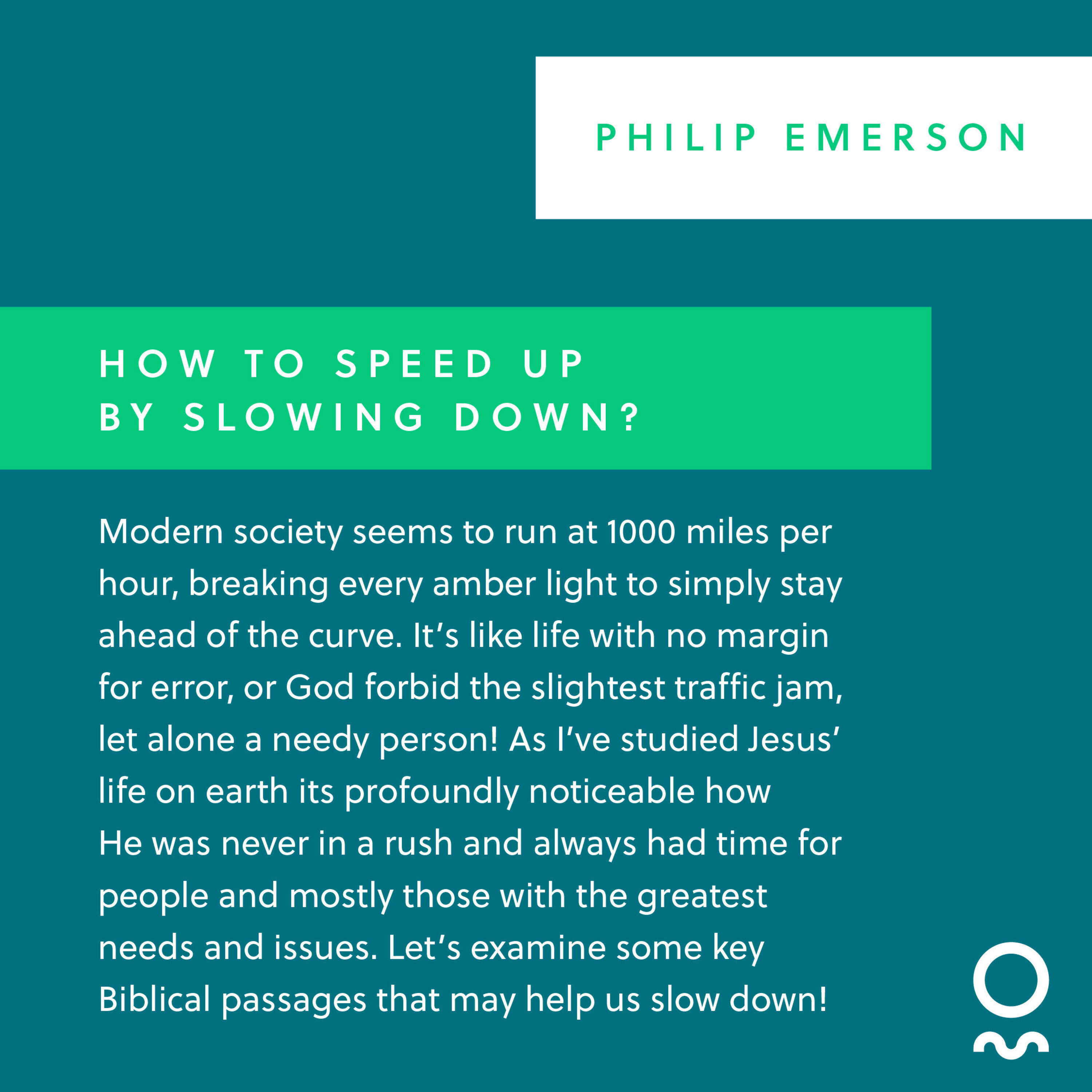 ⁣Tobar Gathering 2023 (Seminar 1: How to speed up by slowing down) Philip Emerson