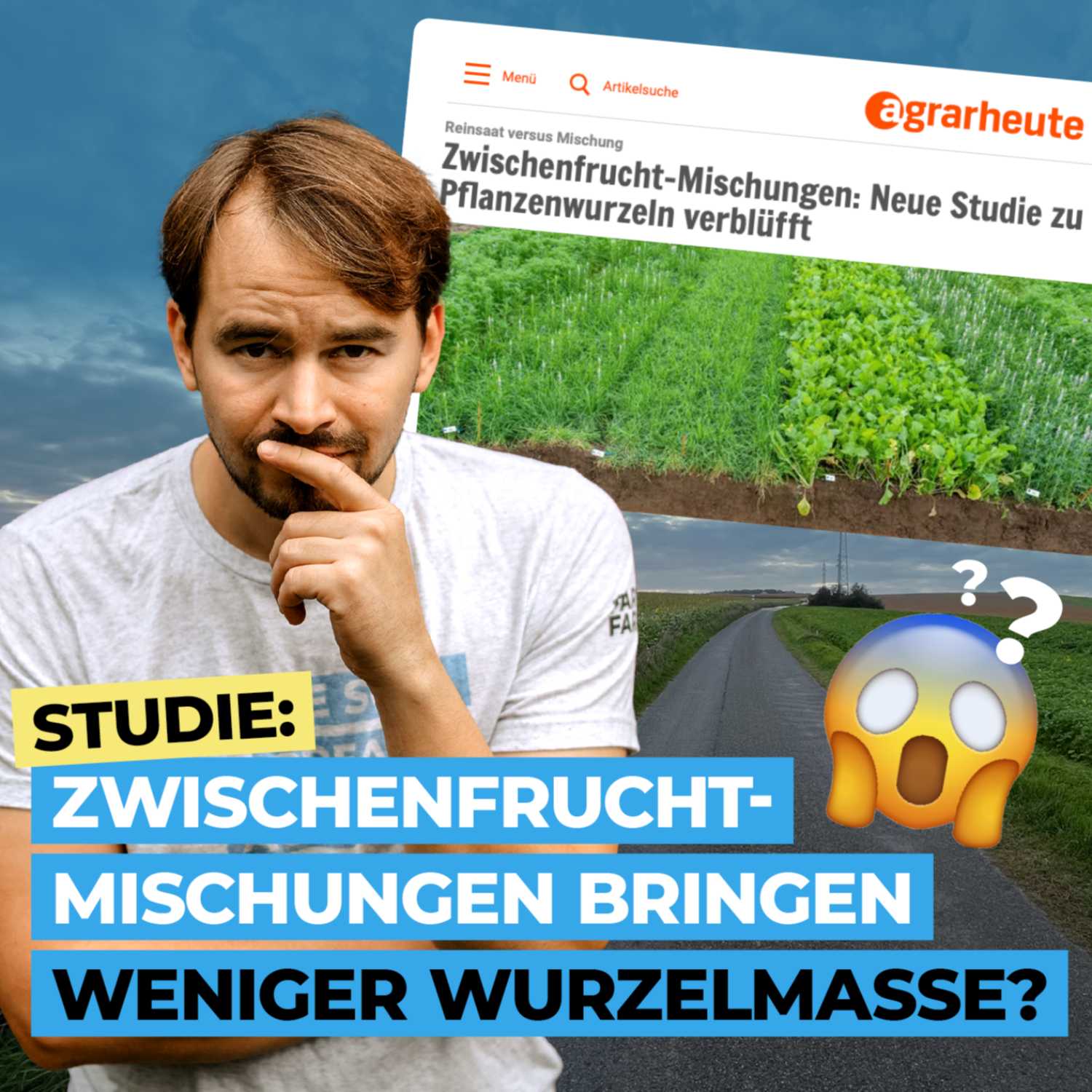 Studie: Zwischenfrucht Mischungen bringen weniger Wurzelmasse? Oder doch nicht?