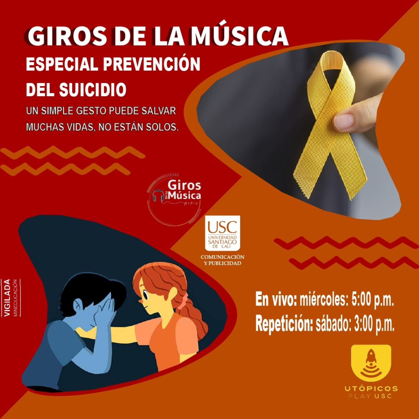 ⁣Giros de la Música- Especial: Prevención del Suicidio. Septiembre 17 de 2023