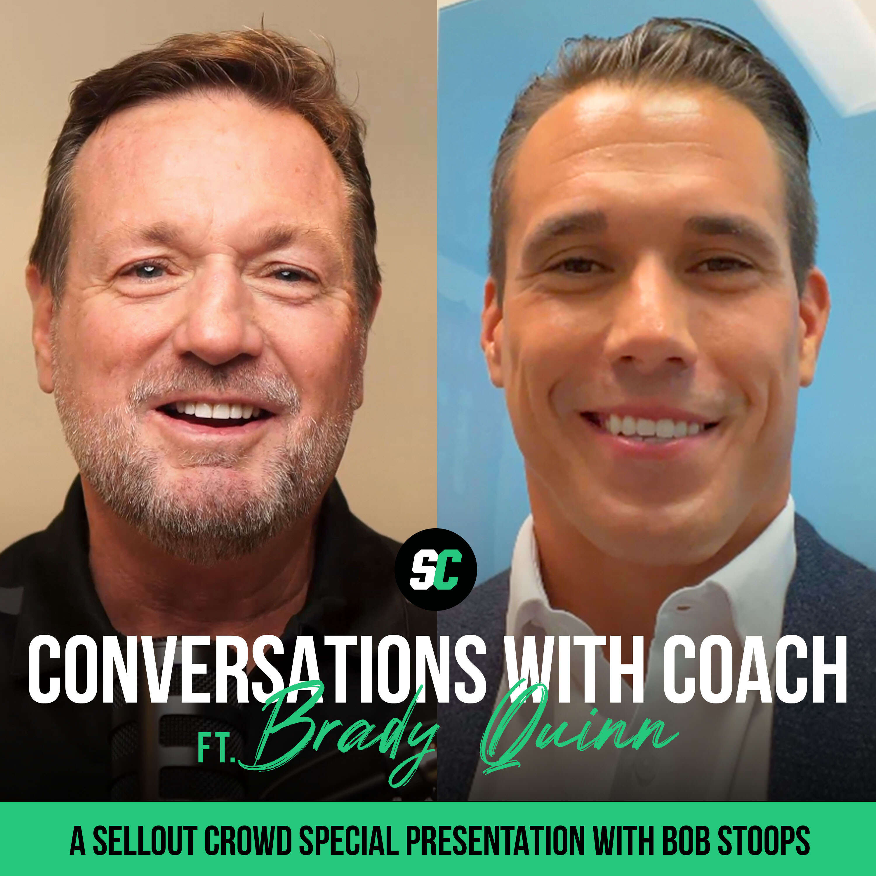 ⁣Conversations with Coach: Former Notre Dame QB and Fox Sports Analyst Brady Quinn joins Bob Stoops